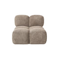 Modularer Sofaelement mit gepolstertem Design in Beige.